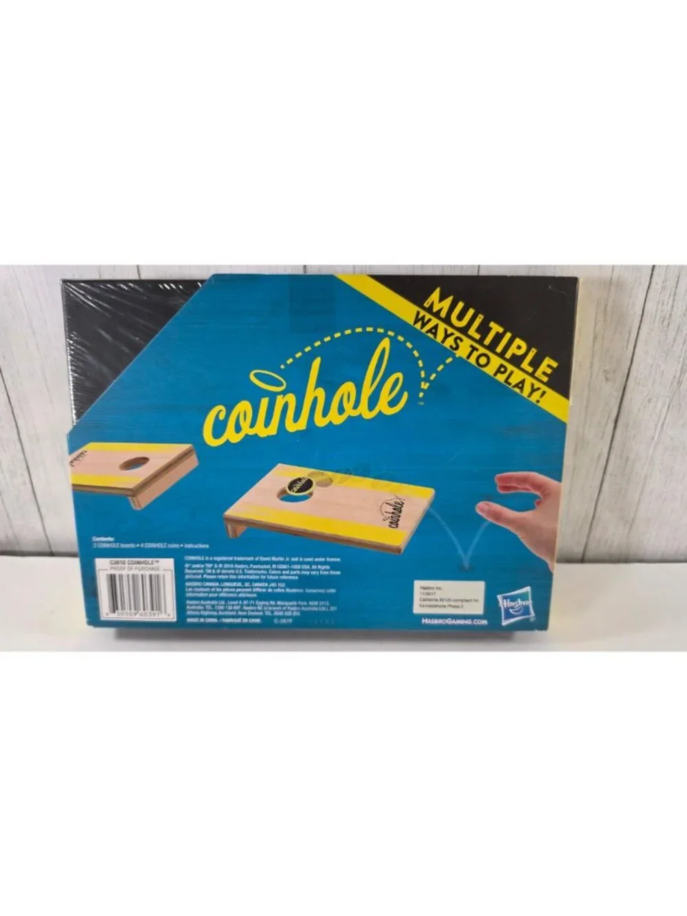 HASBRO COINHOLE GAME TABLETOP MINI CORNHOLE COIN BOUNCING PARTY FAMILY COLLEGE